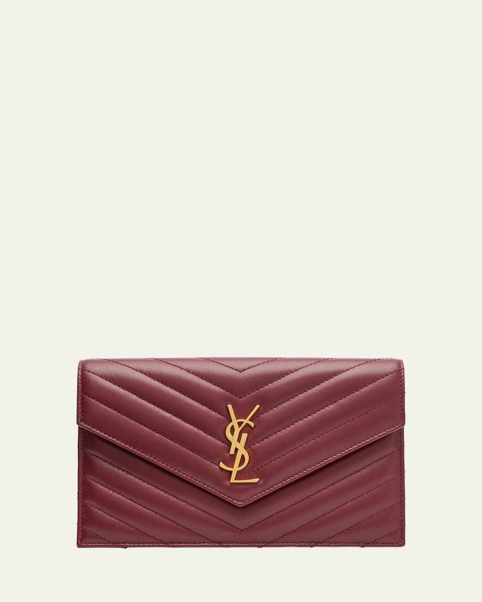 Small YSL Wallet on Chain in Quilted Leather